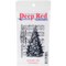 Deep Red Stamps December Tree Rubber Cling Stamp 2.1 x 3 inches